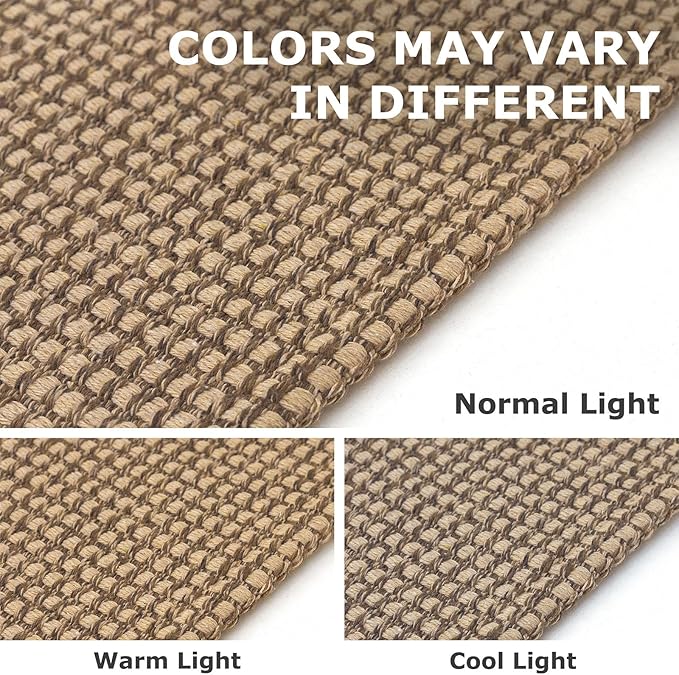 IOHOUZE Washable Exrea Long Hallway Runner Rug 3x16 Non Slip Rubber Backed Kitchen Runner Entryway Runner Indoor, Woven Rugs Floor Carpet for Kitchen Hall Entryway Stair, Orange/Tan/Brown