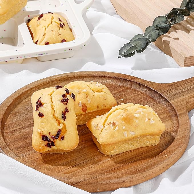 CAKETIME Silicone Mini Loaf Pan with Metal Frame, Mini Bread Loaf Pan 12 Cups for Baking Bread, Brownie, Cornbread, Cheesecake, Soap Nonstick (1 Pack)