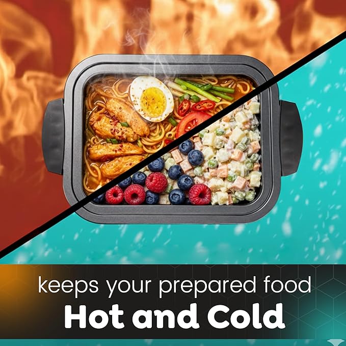 Chillware Electric Food Warmer & Cooler 5Qt, Portable Mini Crock Pot & Slow Cooker Alternative, Buffet Serving Dish for Cold (37°F) or Hot (160°F) Meals, Tailgating, Camping & Parties, Dishwasher Safe