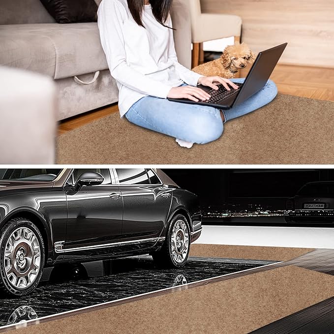3' x 59' Runner Rugs with Rubber Backing, Indoor Outdoor Utility Carpet Runner Rugs, Sand, Can Be Used as Aisle for The RV and Boat, Laundry Room and Balcony