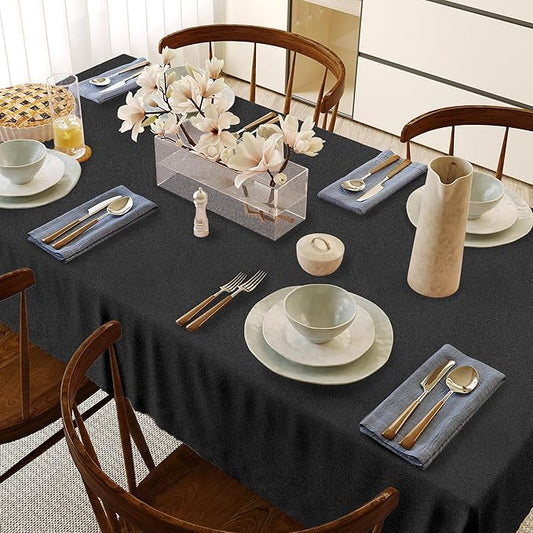 HX&OD Rectangular Tablecloth Cationic Fabric Waterproof Stain Resistant Wrinkle-Resistant for Home/Decoration/Party/Buffet/Wedding/Dining Room/Camping