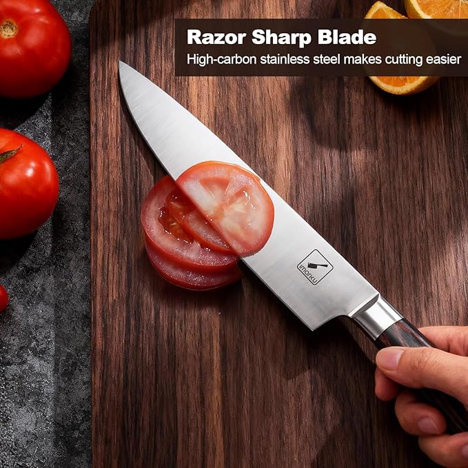 imarku Chef Knife 8 Inch, Professional Kitchen Knife in Japanese HC Steel, Super Sharp Knife With Ergonomic Handle, Cooking Knife With Gift Box, Kitchen Gadgets, Best Gifts for Family and Friends