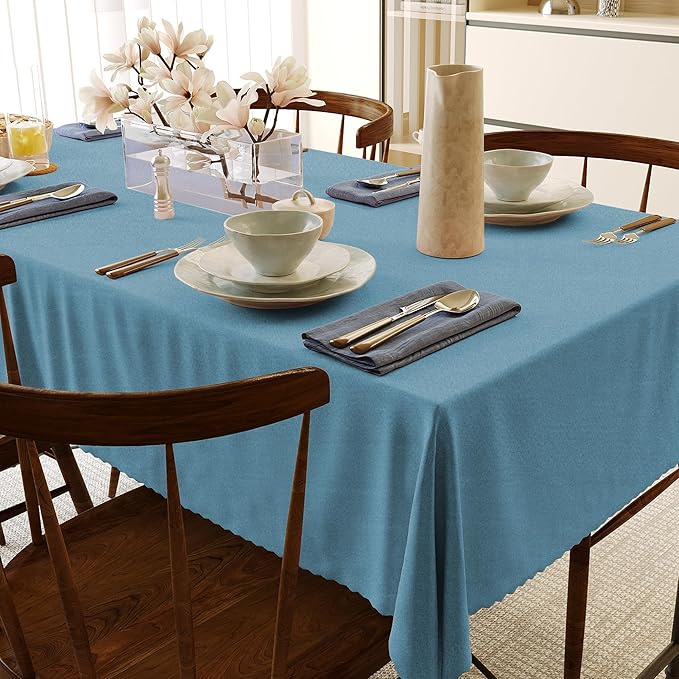 HX&OD Rectangular Tablecloth Cationic Fabric Waterproof Stain Resistant Wrinkle-Resistant for Home/Decoration/Party/Buffet/Wedding/Dining Room/Camping