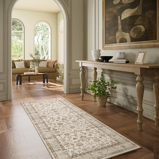Washable Runners for Hallways Kitchen Rug: 2'x6' Kitchen Runner Stain Resistant Non Slip Low Pile Soft Carpet Runners for Hallways Bedroom Entryway Indoor Beside Bathroom Laundry Room