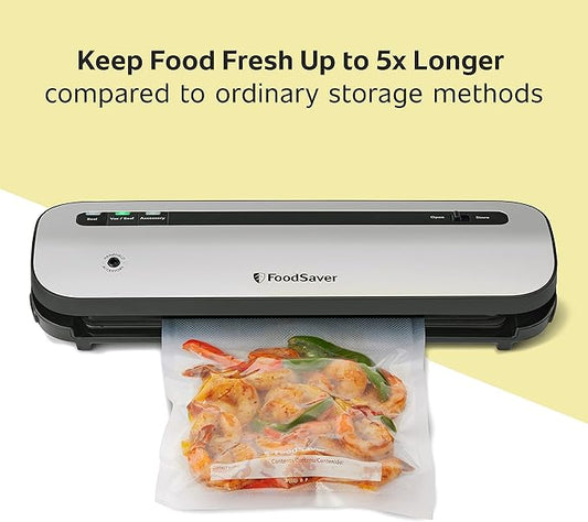 FoodSaver Space-Saving Vacuum Sealer with Bags and Roll