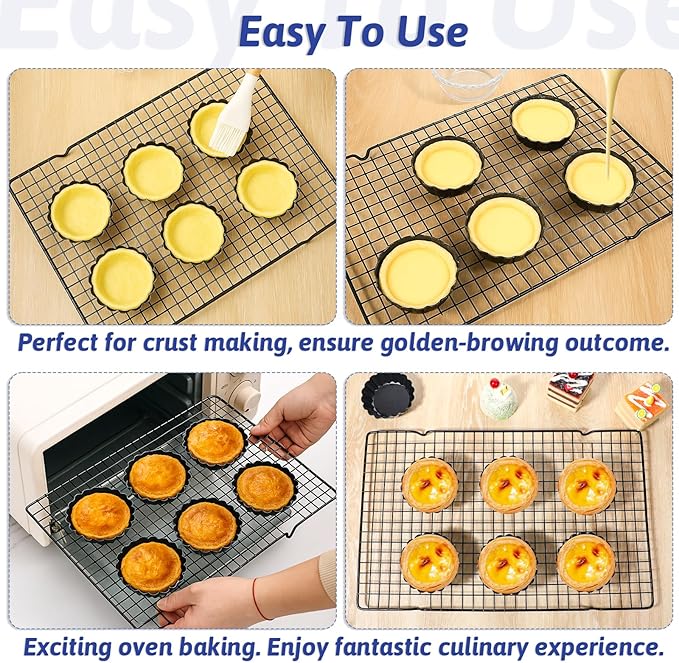 32 Pcs Mini Tart Pans with Removable Bottom, 3 Inch Round Nonstick Quiche Pan Small Quiche Pans Bakeware Mold Fluted Side for Pies Quiche Cheese Cakes Desserts