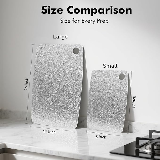 Titanium Cutting Board, 100% Pure Titanium Chopping Board for Kitchens, Antibacterial Double-Sided Cutting Boards for Kitchen and Outdoor Cooking (16"x11")