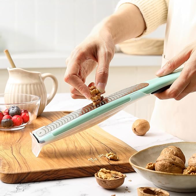 Spring Chef Stainless Steel Premium Swivel Peeler & Handheld Zester/Fine Grater - 2 Product Bundle - Mint