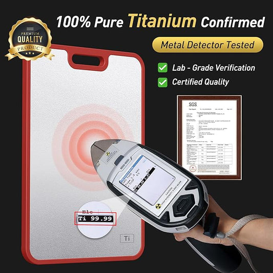 2 Packs Titanium Cutting Boards for Kitchen Chopping Board Butcher Block 2 in 1 Pure Titanium Gift Best Mama Mom Ever Christmas Xmas Birthday Law Step Who Have Everything Good Unique Useful Present