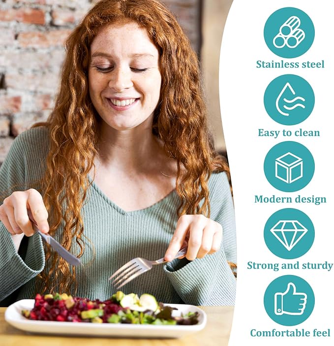 200 Pcs Metal Dinner Forks Bulk Set 7.08 Inches Stainless Steel Forks Silverware Flatware Mirror Polished for Restaurant Home Kitchen Dishwasher Safe