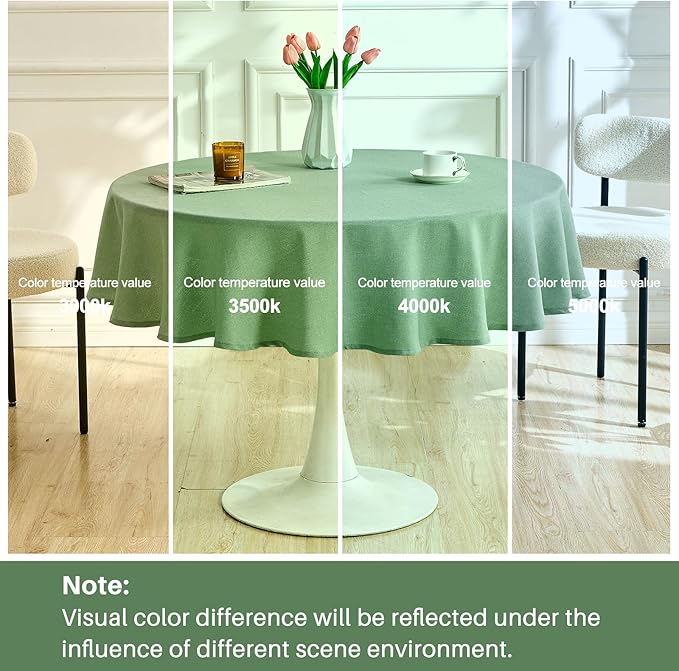 AUSSPVOCT Textured 50 Inch Round Tablecloth Up to 35'' Dia Tables, Waterproof Spill-Proof Wipeable Table Cloth Wrinkle Free Circle Dining Tablecover for Birthday Farmhouse Outdoor Party Tablecloths