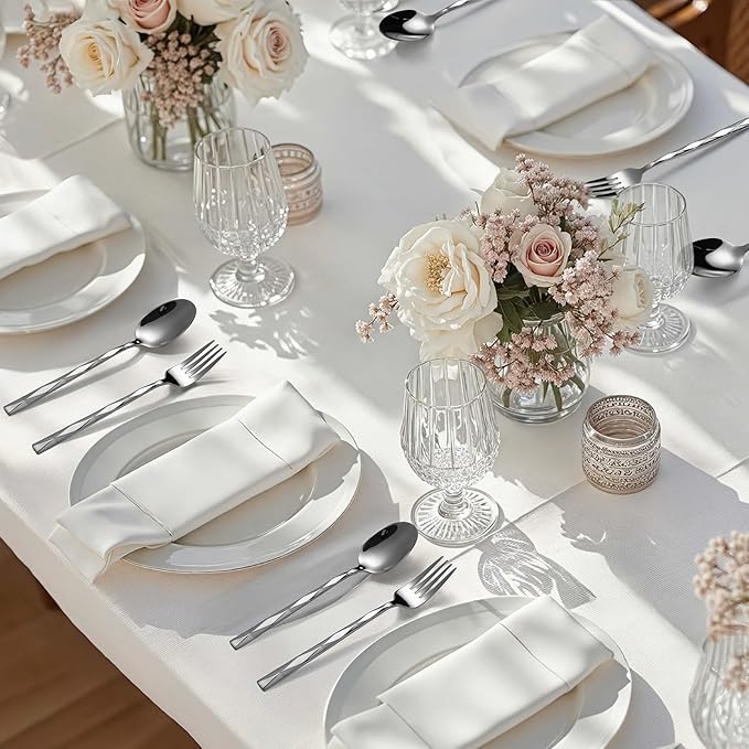 12-Piece Silverware Forks Set, Metal Forks Diamond Cut Design, Stainless Steel Forks Set of 12 Dishwasher Safe Flatware, Modern & Elegant for Everyday & Formal Dining