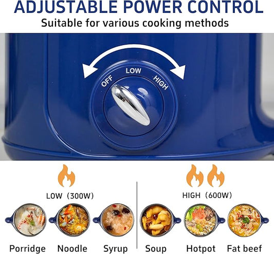 Hot Pot Electric With Steamer,Rapid Noodles Electric Pot,2.0L Stainless Steel For Cooking Noodles Oatmeal Pasta,Shabu Shabu Dorm Lazy Pot