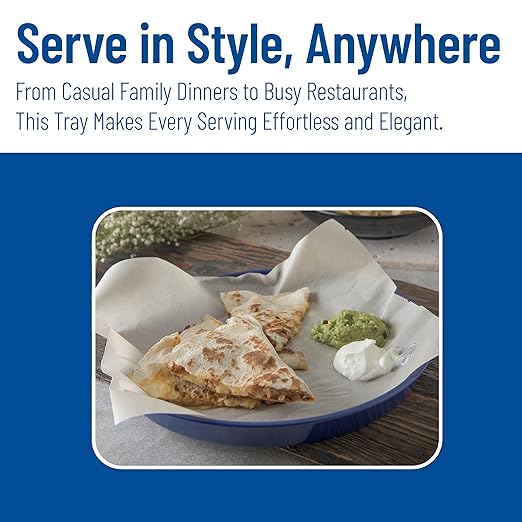 Carlisle FoodService Products Plastic Serving Tray, 13 Inches, Cobalt