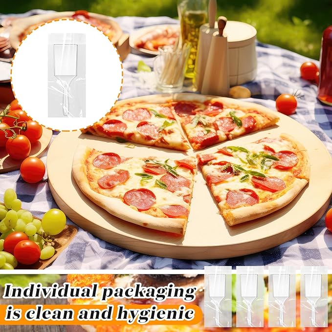 Patelai 20pack Disposable Plastic Serving Spatula Heavy Duty Spatula for Serving, Cutting, and Slicing Pizza, Pastry, and Desserts