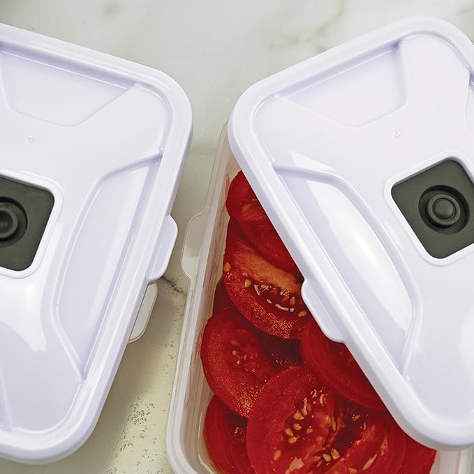 NESCO Handheld Vacuum Sealer Kit, Includes 4 Canisters, 5 Reusable Gallon Zipper Bags, Freezer, Dishwasher, Sous Vide Safe Bags, Great for Meal Prep & Food Storage – Rechargeable with Charging Base