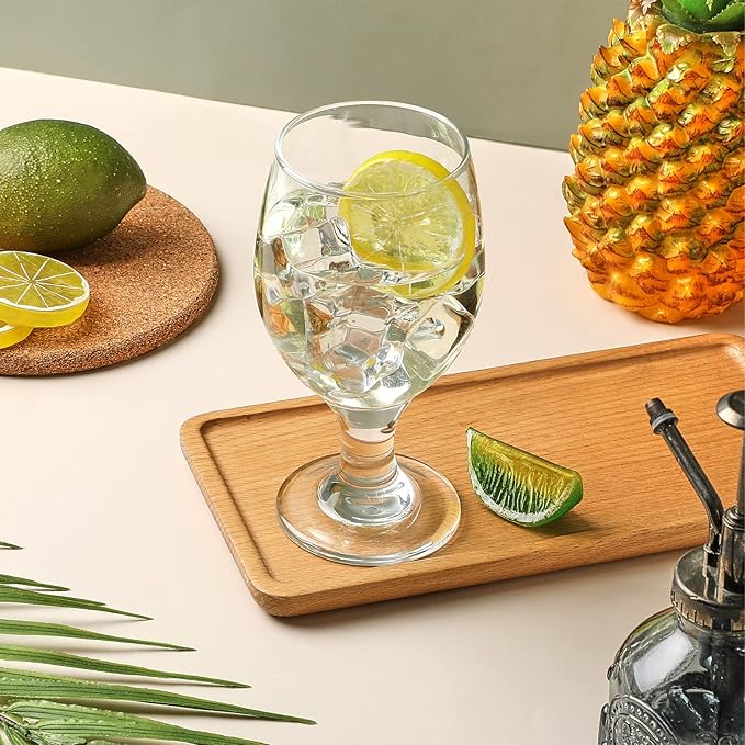 Patelai Set of 48 Clear Glasses 13.5 oz Water Goblet Glass Stemmed Water Glasses for Juice Wine Beer Tea Milk Cold Beverages Drinks Dishwasher Safe