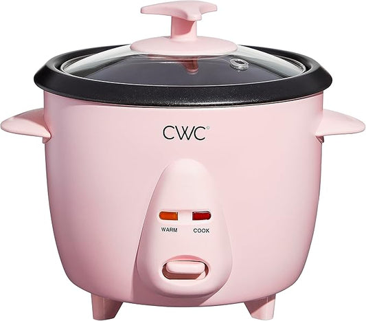 COOK WITH COLOR 6 Cup Rice Cooker 300W - Effortless Cooking and Perfectly, Cooks 3 Cups of Raw Rice for 6 Cups of Cooked Rice, Pink