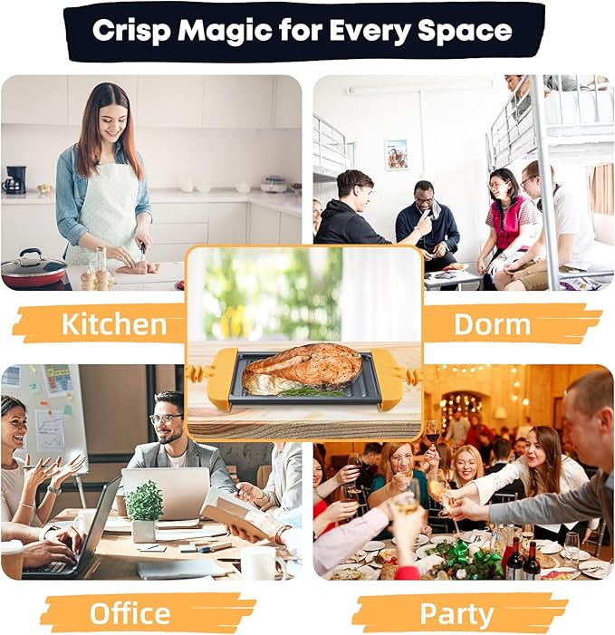 Microwave Sandwich Maker, Microwave Toastie Maker, Snack Maker & Panini Press, Microwavable Metal, Removable Non-Stick Plates Silicone Microwavable Cookware, Dishwasher Safe, Orange
