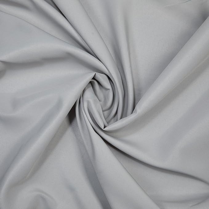 Gee Di Moda Round Tablecloth - 132 Inch Silver Round Table Cloth for 72 to 96 Inch Round Tables - Heavy Duty Washable Fabric - for Buffet Table, Holiday Party, Dinner, Wedding & Baby Shower