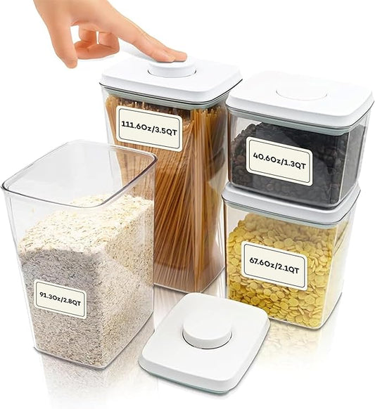 Bop Top | Airtight Meal Prep Containers with Lids | Food Storage Container Sets | Snack and Overnight Oats Fridge Organizer | Pantry and Kitchen Organization