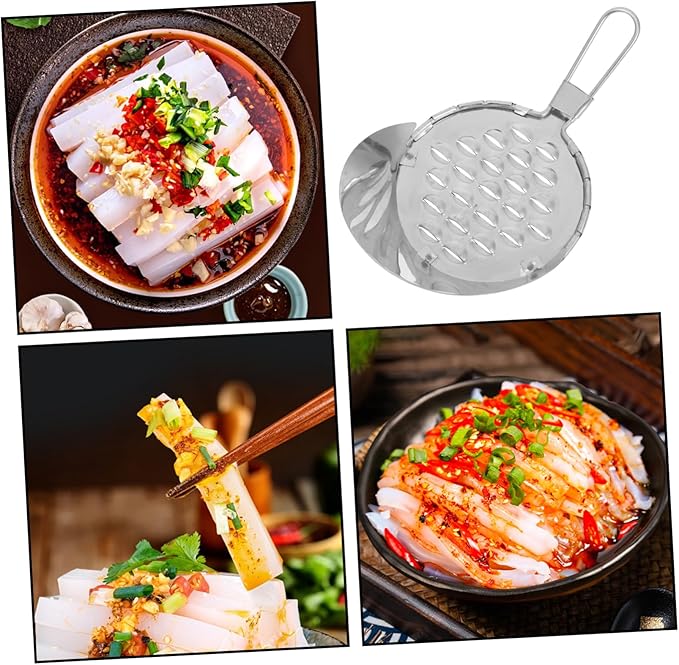 2pcs Stainless Steel Jelly Scraper Cheese Zester Tool for Block Cheese Manual Kitchen Gadgets Cold Noodle Scraper Onion Chopper Spaetzle Press