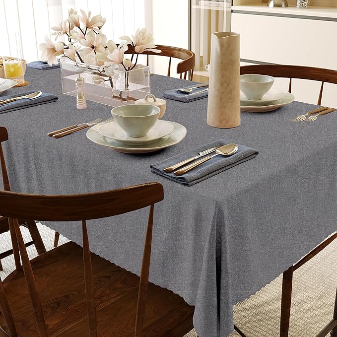 HX&OD Rectangular Tablecloth Cationic Fabric Waterproof Stain Resistant Wrinkle-Resistant for Home/Decoration/Party/Buffet/Wedding/Dining Room/Camping