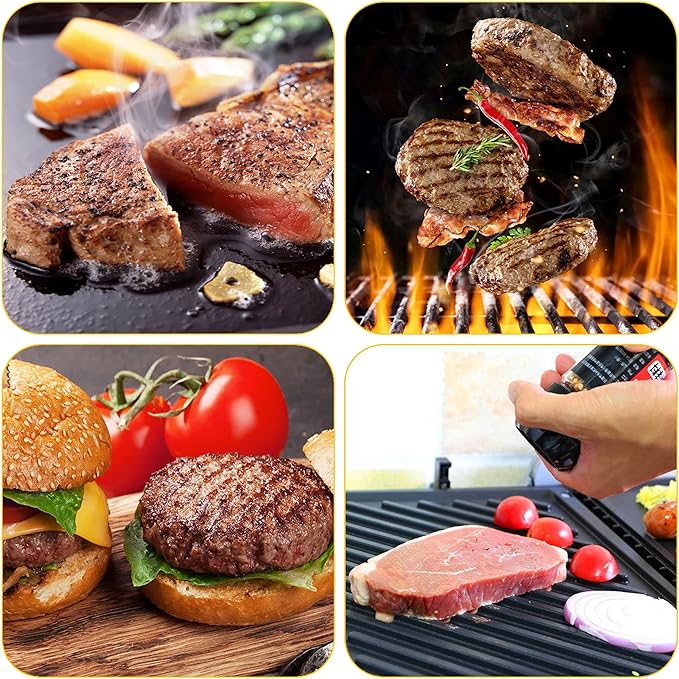 Smash Burger Press with Anti-Scald Handle, Stainless Steel Burger Press, Hamburger Press for Griddle, Bacon Press, Grill Press, Ground Beef Patty Press