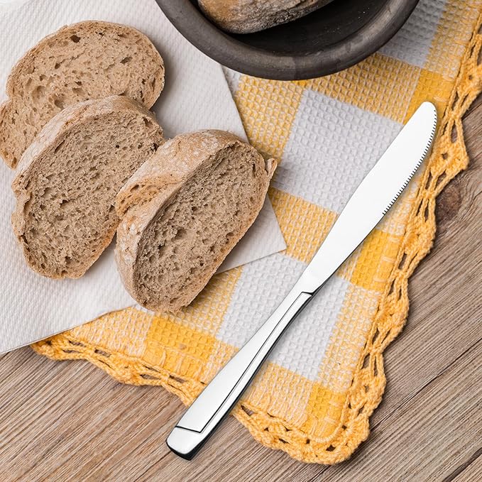 Cand Stainless Steel Dinner Knives, Set of 16, Flatware Table Knife Set