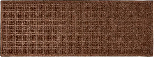 Hudson Exchange (22"x60", Dark Brown) Waterhog Fashion Runner Floor Mat