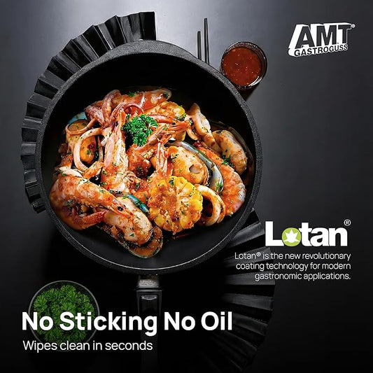AMT Gastroguss The World´S [...] Extra Large Wok Non-Induction, Diameter 32 cm, Height 10 cm, cast Aluminium, Lotan® Non-Stick Coating, AMZN-1032S-US