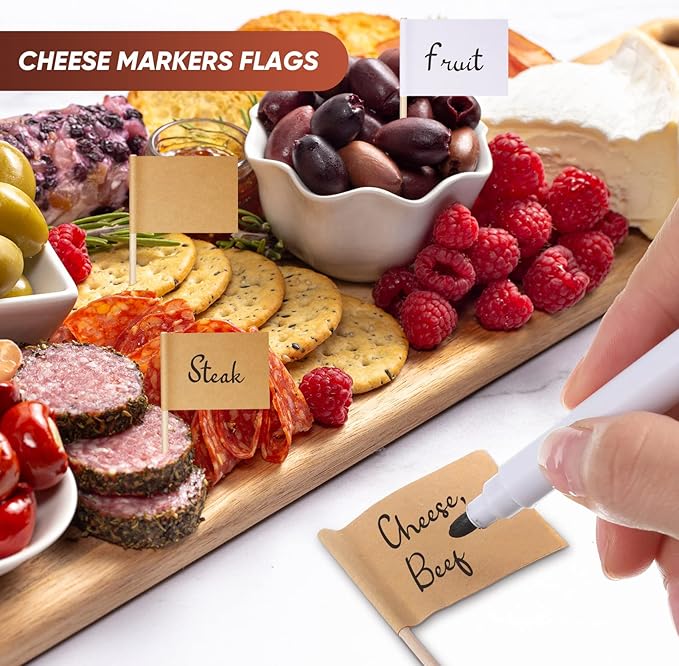 Charcuterie Board Accessories Spreader Knife Set Cheese Butter Spreader Knife Charcuterie Utensils with Wooden Handles Mini Serving Tongs Spoons Forks for party Wedding Christmas (Silver, 20 Pieces)