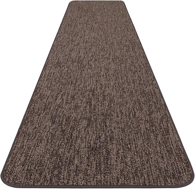 House, Home and More Skid-Resistant Carpet Runner - Pebble Gray - 10 Feet X 27 Inches