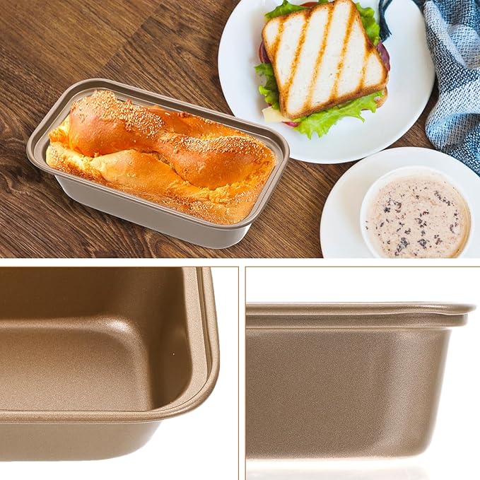 12 Pcs Mini Loaf Pan for Baking Bread Non Stick Small Banana Bread Tins 6.1 x 3.3 x 2.1 Inches Nonstick Carbon Steel Tiny Meatloaf Pan for Oven and Baking
