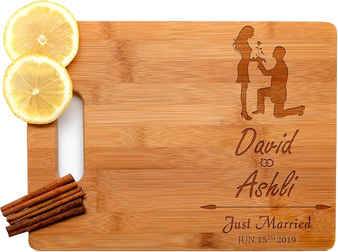 Krezy Case Wooden Engraved Cutting Board Home décor wedding favors wedding gifts for the couple,9.75X13.75 size