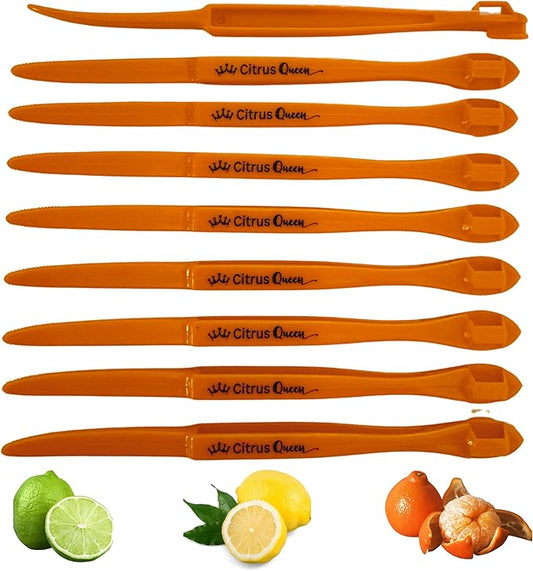 Orange Peeler Tool Set - 9 Pack Citrus Peeler for Easy Fruit Peeling