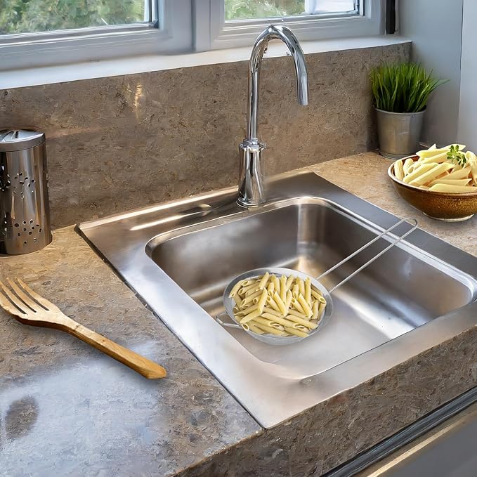Home Basics Mesh Stainless Steel Strainer 3 Piece Set, Silver