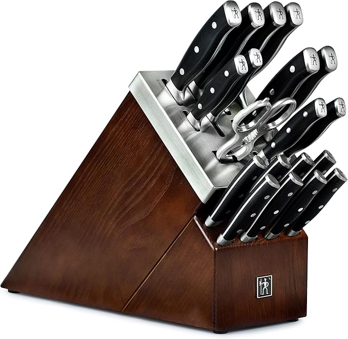 Henckels Forged Accent 20 Piece Self Sharpening Knife Block Set - Black Handles