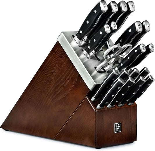 Henckels Forged Accent 20 Piece Self Sharpening Knife Block Set - Black Handles