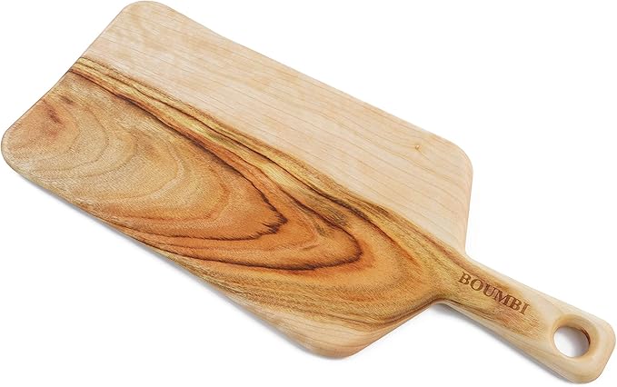 BOUMBI Fragrant Camphor Laurel Wood Reversible Cutting Board ((15.7x6.3x0.55 inches) paddle)
