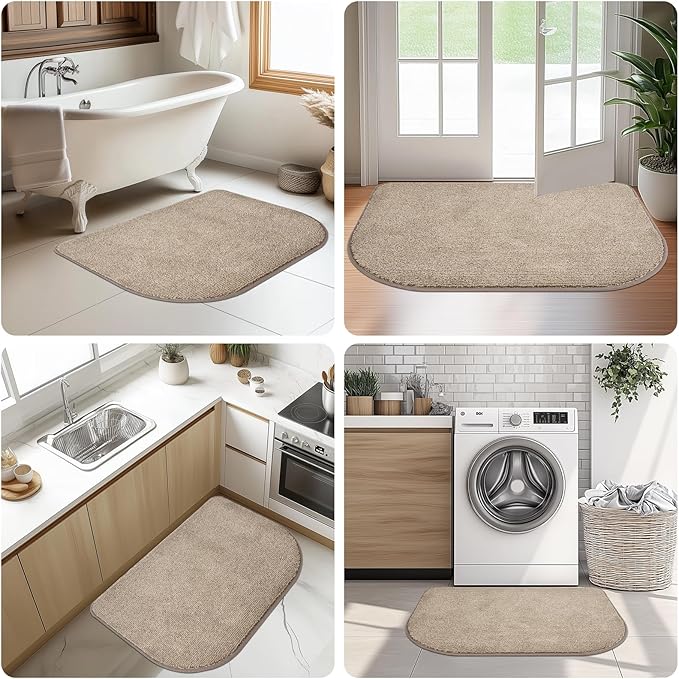Dirt Trapper Dog Door Mat 32" x 47" / 80cm x 120cm, Washable Kitchen Rug, Non Slip Kitchen Mat for Floor, Absorbent Indoor Entryway Rug for Laundry, Bathroom, Bedroom