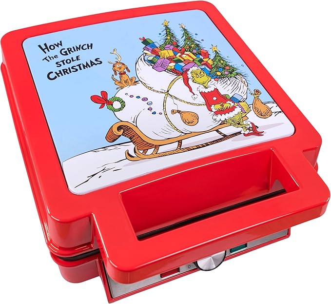 Uncanny Brands The Grinch Deluxe Waffler - Grinch Images on Your Waffles