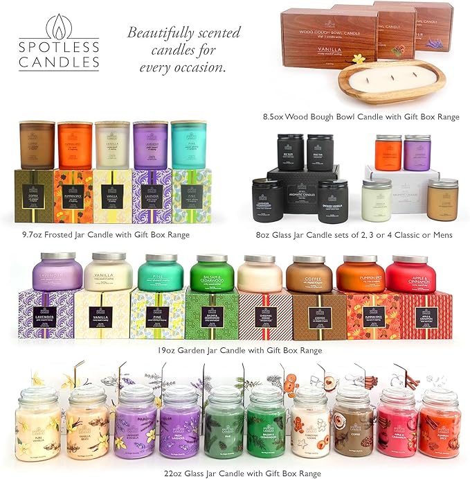 Pumpkin Spice Candle - 275g/9.7 oz Pumpkin Candle in Orange Frosted Glass Jar with Wooden Lid and Wooden Crackling Wick in Luxurious Gift Box - Cosy, Warm and Comforting