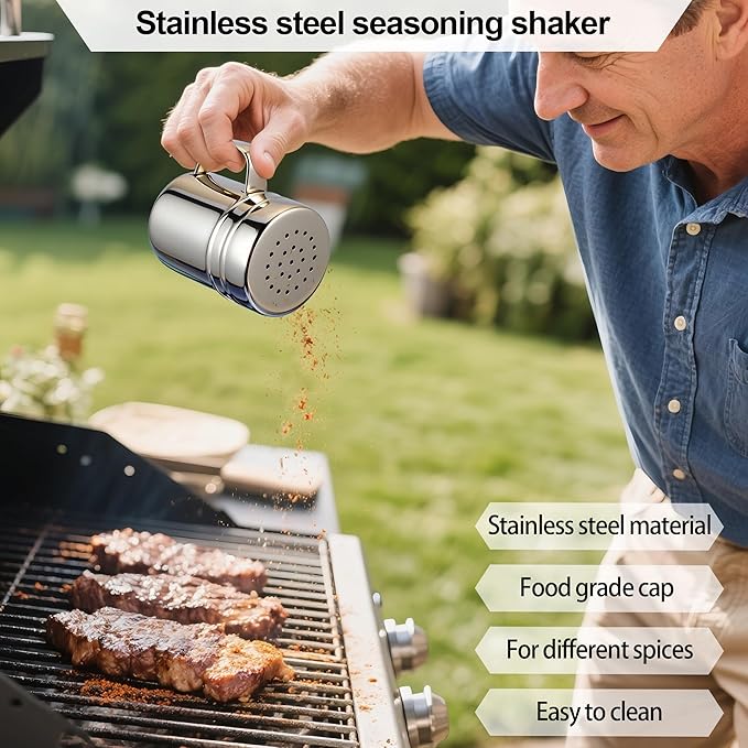 7" Cast Iron Smash Burger Press, Hamburger Press Patty Maker, Stainless Steel Spatula, Nonstick Patty Papers, Seasoning Shaker and Brush, Smash Burger Press Kit for Blackstone Griddle Grills