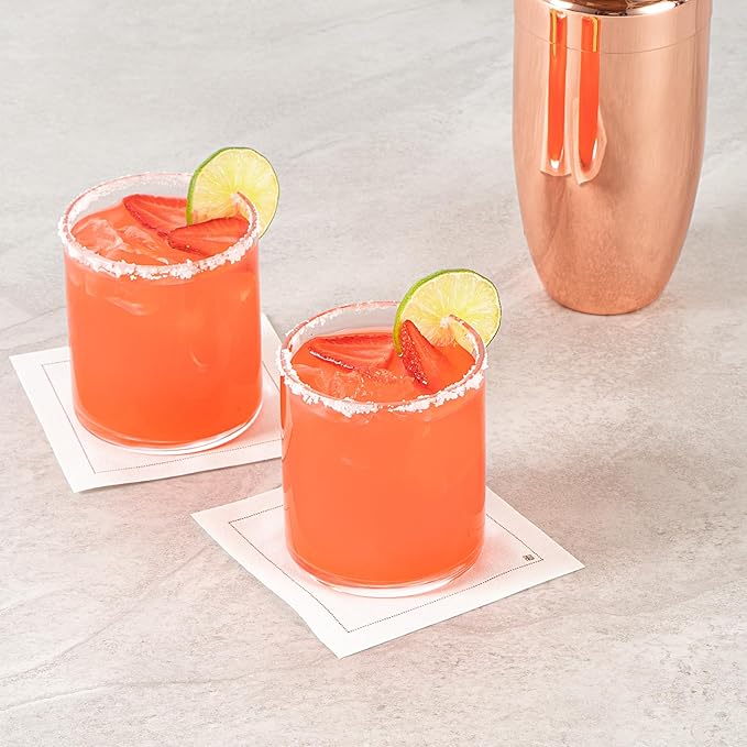 Restaurantware-Vetri 10 Ounce Old Fashioned Glasses, 24 Dishwashable Whiskey Glasses - No-Lead, Durable, Clear Glass Tumblers For Scotch, For Drinking Liquor, Cocktail, Bourbon, Cognac, And More