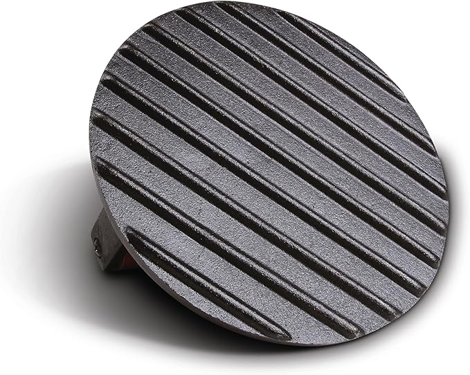 Jim Beam JB0158 Black Cast Iron Burger Press - 7'' Heavy Duty Burger Press with Solid Wood Handle