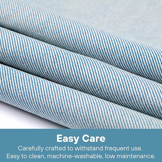 MEEMA Table Cloth Placemats Set of 4 | Washable Kitchen Mat with Pocket | Upcycled, Denim & Durable Cotton Fabric Table Mats for Home and Kitchen Decor| 14 x 20 in