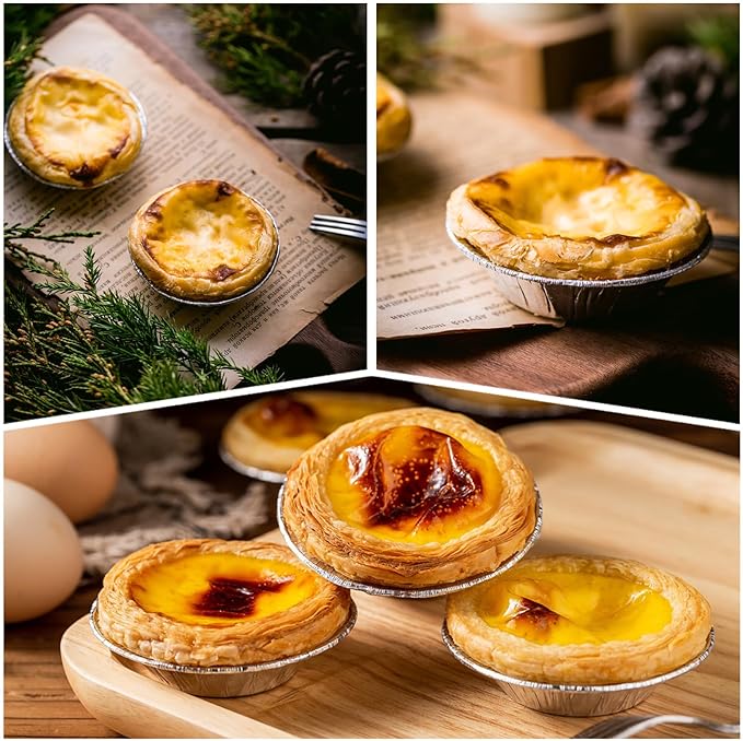 RHBLME 125 PACK Mini Pie Tins, 5 Inch Aluminum Foil Pie Pans Heavy Duty Small Pie Tins, Pot Pie Pans For Bakeries, Cafes, Restaurants, Durable Mini Tart Pans for Pie, Fruit Tarts, Quiche