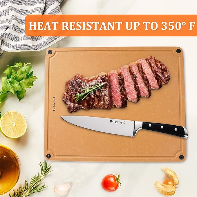 Barenthal Large Cutting Boards for Kitchen Dishwasher - XL Cutting Board Set Double-Sided with Non-Slip Feet and Juice Groove Composite Chopping Board Knife Friendly Cut Meat, Fruit,Vegetable