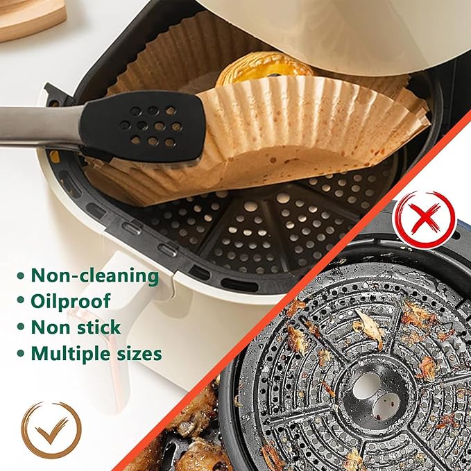 Small Air Fryer Liners Disposable for 2 3qt Air Fryer, Round Mini Air Fryer Liners for Cosori Gourmia Chefman Air Fryer